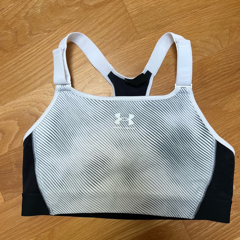 Under Armour Black and White Sports Bra